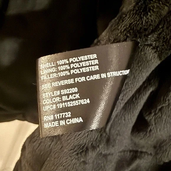 ZeroXposur Womens Black Full Zip Fleece Lined Winter Jacket Size L/G - Picture 3 of 8